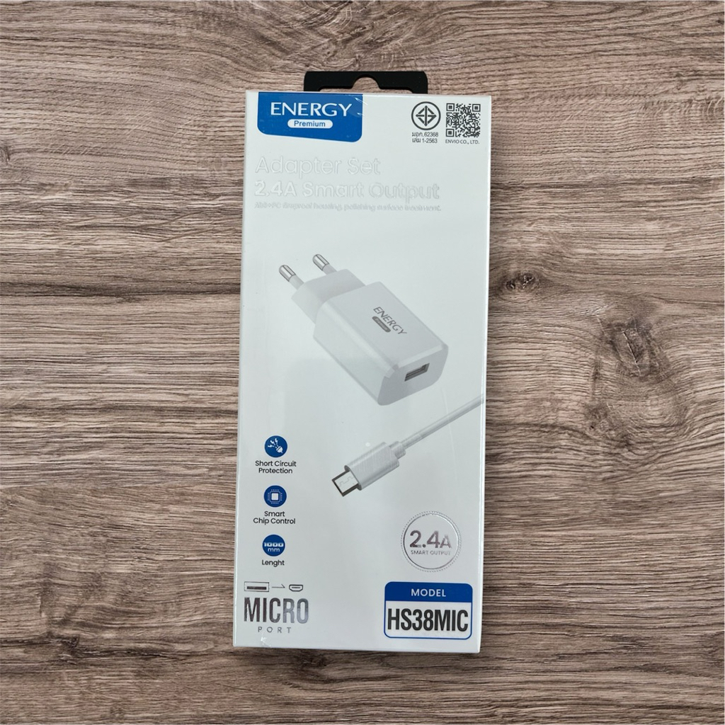 สายชาร์จ Energy 2.4A Type-C Micro 8Pin