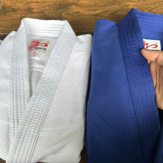 (ส่งด่วน)ชุดยูนิฟอร์มยูโด ครบเซ็ต Judo/Jujitsu ยูยิตสู สีขาว-น้ำเงินผ้าฝ้าย หนา 480g ไซต์ 110-190 cm
