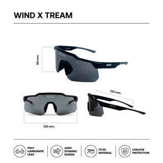 NOX NOX แว่นตากันแดดรุ่น WIND XTREAM พร้อมกล่องและถุงผ้า