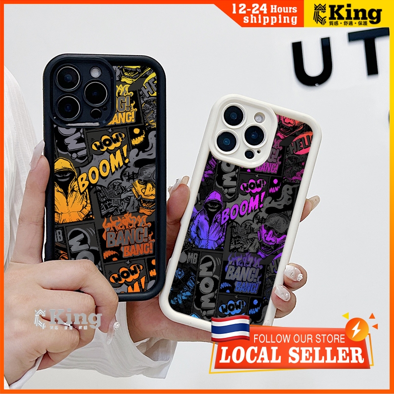 เท่การ์ตูนบอยดูเดิลเคสโทรศัพท์อ่อน เคส  Samsung A55 A54 A53 A52s A52 A51 A50 A30s A50s A34 A15 A14 A04s/A13