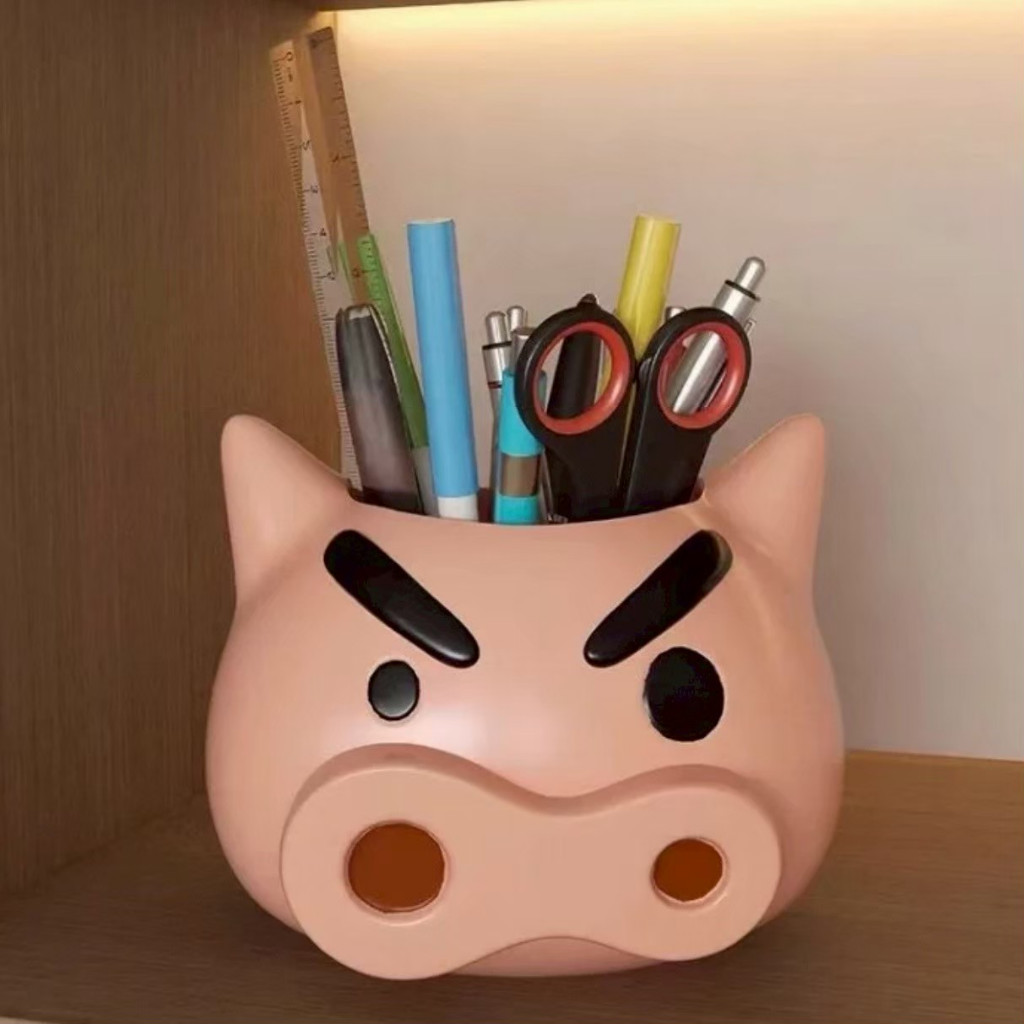 ส่งจากไทย🐽ที่ใส่เครื่องเขียน ขวดโหลใส่ของบุริบุริซาเอม่อน หมูน้อยสีชมพู น่ารัก ตกแต่งห้อง 33022