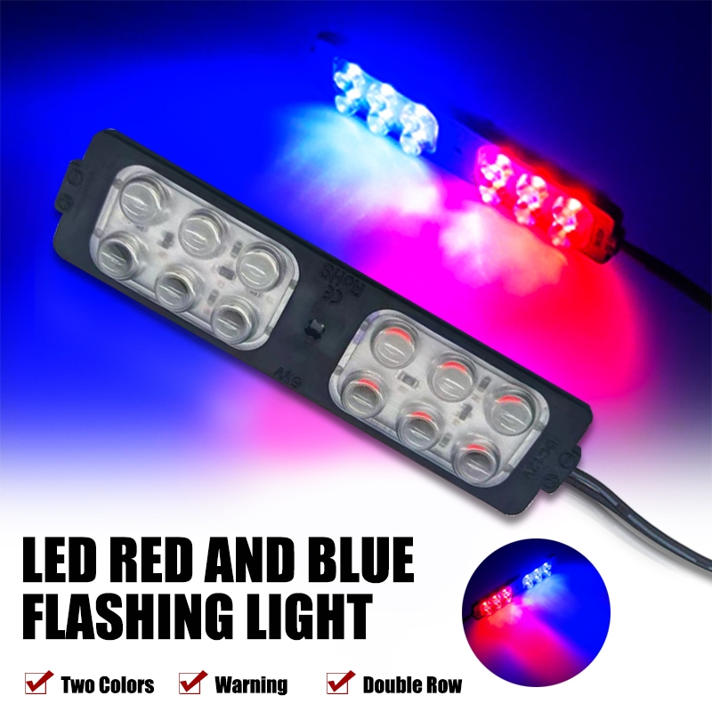 ไฟกระพริบเตือนฉุกเฉิน Led 12 ดวง 12V 24V สีเหลือง แดง น้ําเงิน สําหรับรถยนต์ รถบรรทุก 1 ชิ้น