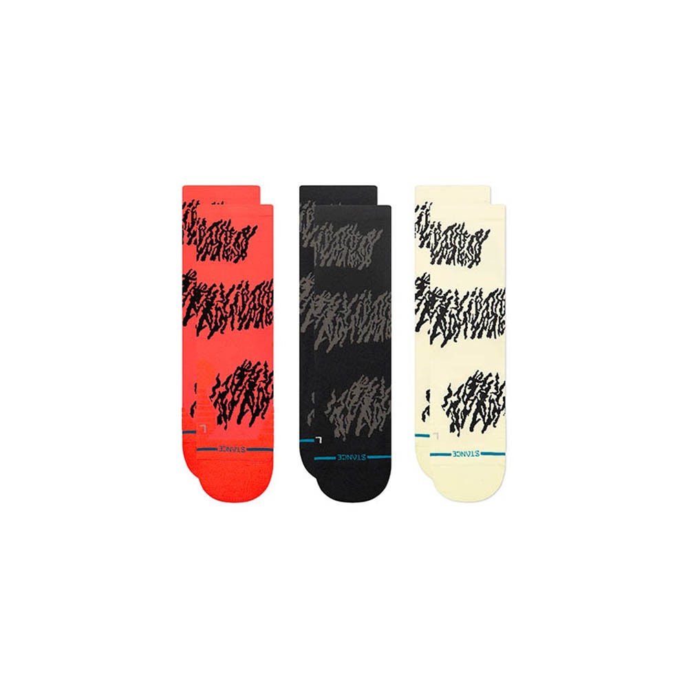 STANCE รุ่น GLACIER LIGHT CREW 3 PACK LIGHT CUSHION แพ็ค 3 คู่ SIZE L