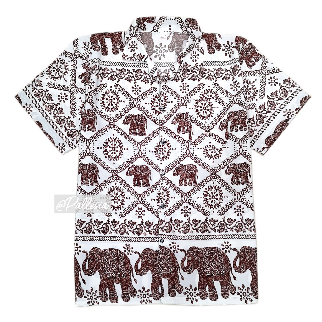เสื้อลาย ไหมอิตาลี ลายโซ่ 7ไซส์ S-4XL งานไทย เสื้อเชิ้ตฮาวาย hw801 ราคา ถูกที่สุด ดีลบีเคเค แกลเลอรีภาพที่ 8