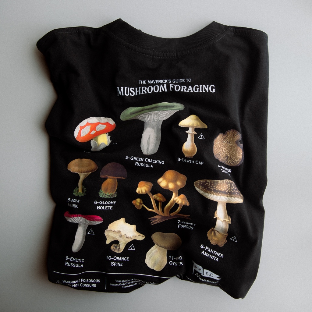 Mustard Mushroom Tee - Black | เสื้อยืด ผ้านุ่มพิเศษ