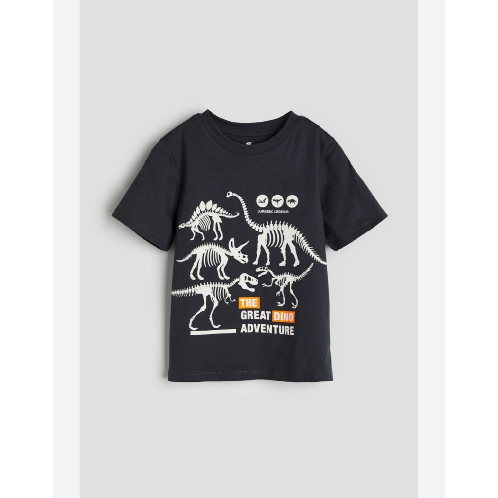 H&M เสื้อยืด ผ้าคอตตอล คอกลม แขนสั้น ของใหม่ แท้ พร้อมส่ง