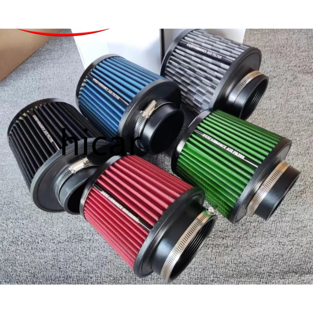 กรองเปลือยดูดสด it 3นิ้ว กรองเปลือยรถยนต์ หัวตะแกรง 76mm จำนวน 1ชิ้น กรองแห้ง  สกรีนขาว แดง เขียว ดำ น้ำเงิน กดเลือกสี