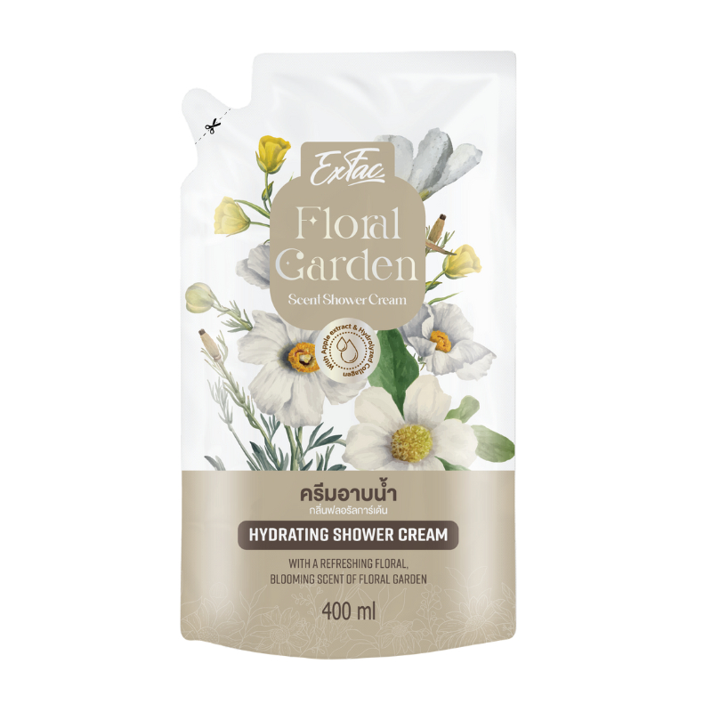 EXFAC Floral Garden Shower Cream 400 ml. (Refill)