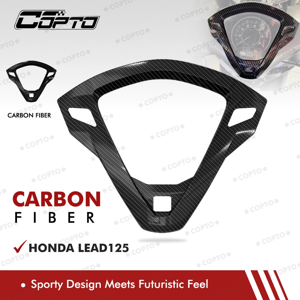 ครอบหน้าปัดลายคาร์บอนสำหรับ Lead125 (ปี 2020-2024) ชิ้นแต่งเคฟล่าร์คุณภาพสูง กันรอยหน้าปัด ติดตั้งง่าย สปอร์ตลุค
