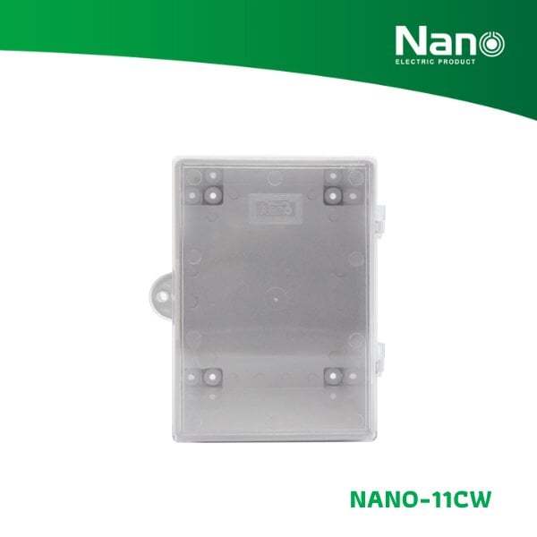 NANO ตู้กันน้ำพลาสติกฝาใส 4.5x6.5x5" สีขาว NANO-11CW