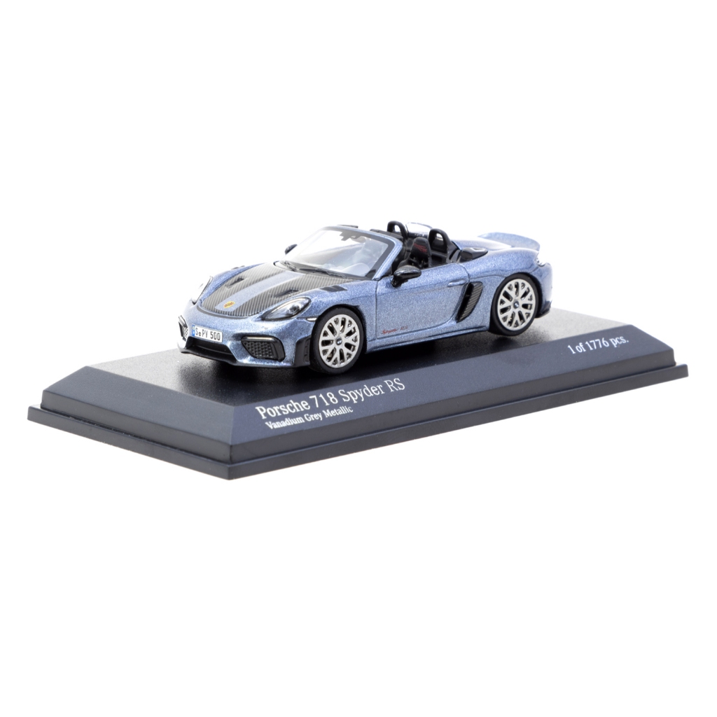 MINICHAMPS x Tarmac Works 1/64 Porsche 718 Spyder RS Vanadium Grey Metallic - COLLAB64 1:64 (TARMAC 