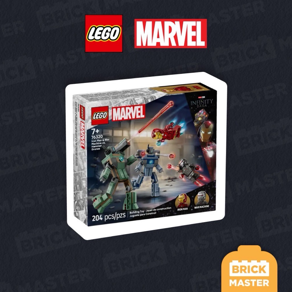 LEGO MARVEL 76320 : Iron Man & War Machine vs. Hammer Drones (เลโก้แท้ มาเวล)