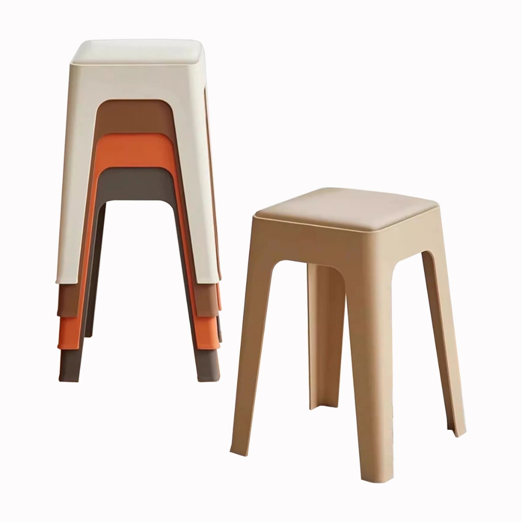 เก้าอี้ Plastic เบาะหนังนุ่ม รุ่น SY6 วัสดุพลาสติก คุณภาพดี ไม่ต้องประกอบ