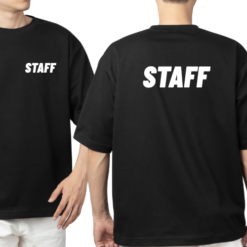 เสื้อ STAFF เสื้อทีม เสื้อกิจกรรม เสื้อพนักงาน สั่งผลิต สกรีนชื่อ โลโก้ งานกลุ่ม ราคาส่ง ผ้านุ่มใส่ไม่ร้อน.