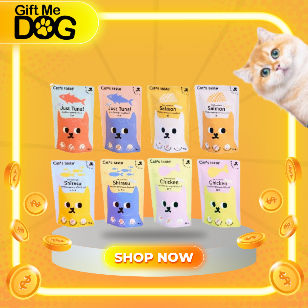 1โหล/12ซอง Cat's taste แคทเทสต์ อาหารเปียกแมว ไม่มีโซเดียม ดูแลสุขภาพ 70g