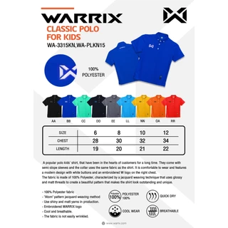 WARRIX เสื้อโปโลเบสิคเด็ก แขนสั้น WA-3315KN-ทอง-NN