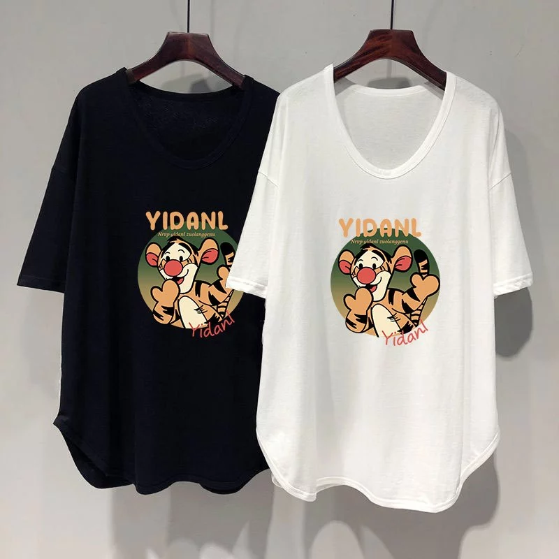 เสื้อยืดสาวอวบอ้วนไซส์ใหญ่ oversize เสื้อผ้าแฟชั่นฤดูร้อนมาใหม่ เสื้อโอเวอร์ไซส์ผู้หญิงสวยๆ ทรงหลวมสไตล์เกาหลีน่ารัก thumbnail 5