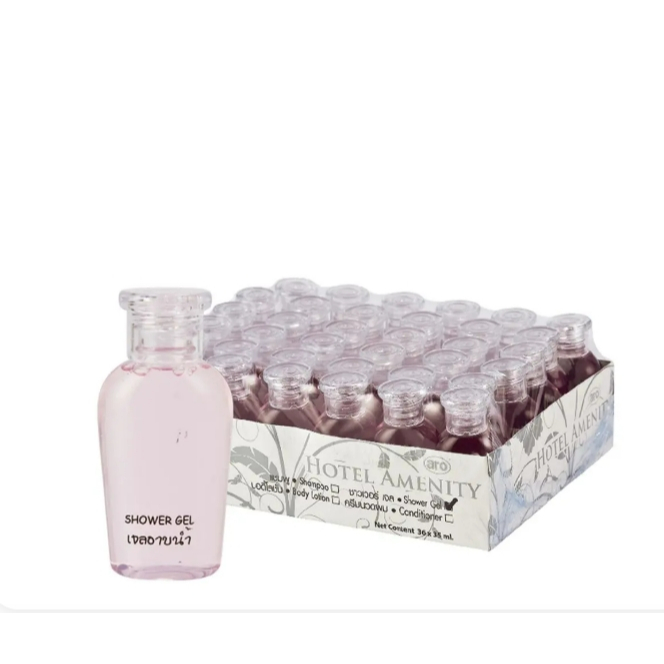 Aro เอโร่ เจลอาบน้ำ ขนาด 35 มล. แพ็คละ 36 ชิ้น Hotel Amenity
