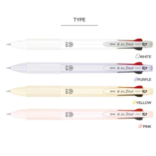 JAVA N-Jet 3 Ball 0.38มม. ปากกาลูกลื่น 3 ระบบ ขนาด 0.38mm. สามสีในด้ามเดียว น้ำเงิน แดง ดำ