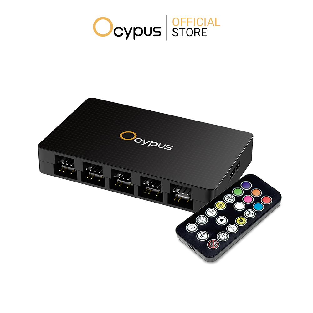 OCYPUS DELTA EH10 BLACK (กล่องพ่วง PWM และ ARGB / PWM and ARGB hub)