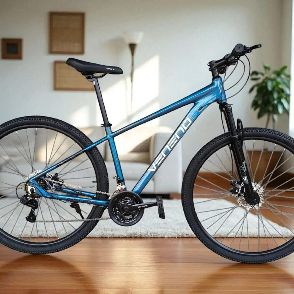จักรยานเสือภูเขา Veneno X7 by PINELLI 2025 เกียร์ Shimano 3x7sp  ลบรอยเชื่อม ซ่อนสาย ล้อ 29er