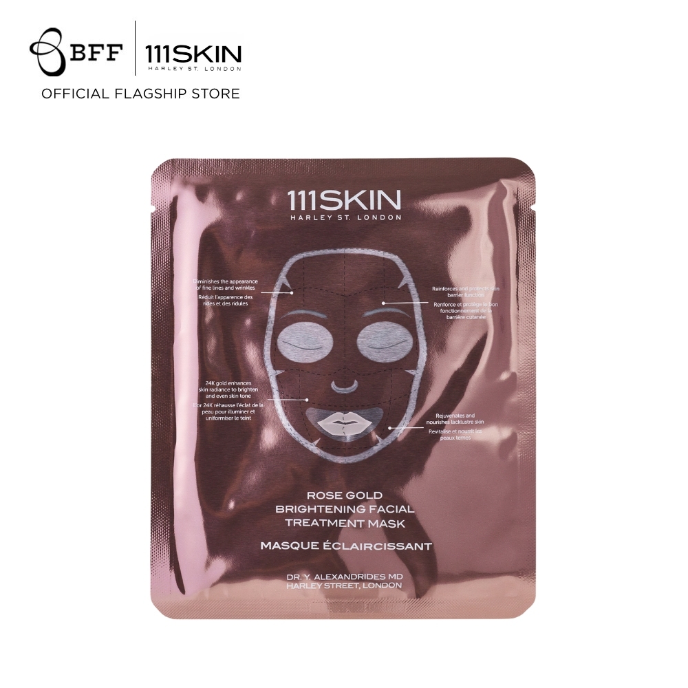 [1 แผ่น] 111SKIN - Rose Gold Brightening Facial Treatment Mask 30 ml  (มาส์กเซเลบ, มาสก์หน้า)