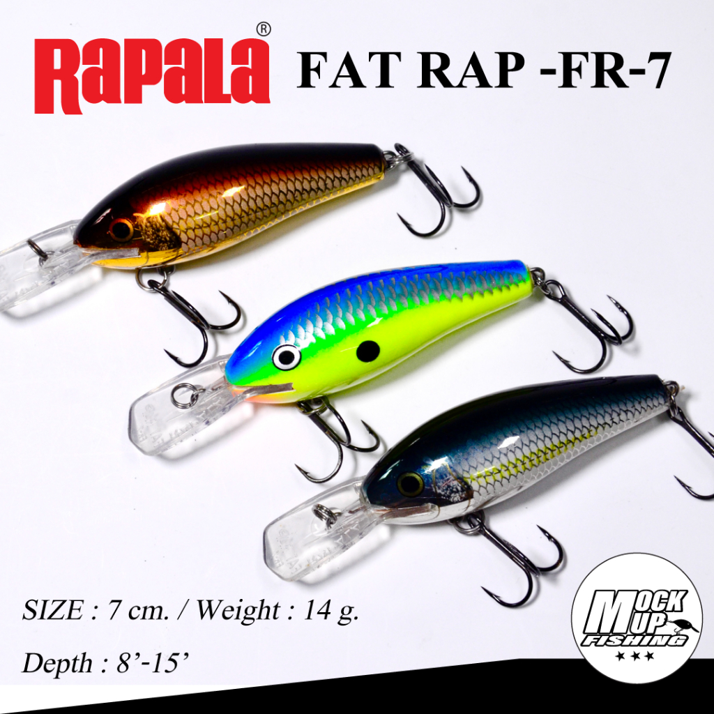 เหยื่อปลอม RAPALA FAT RAP (FR-7) ขนาด 7 ซม. เหยื่อดำลึก