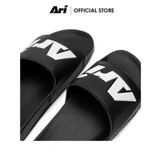 ARI SLIDE SANDALS - BLACK/WHITE (AFW0002-01) รองเท้าแตะ อาริ SLIDE SANDALS สีดำขาว