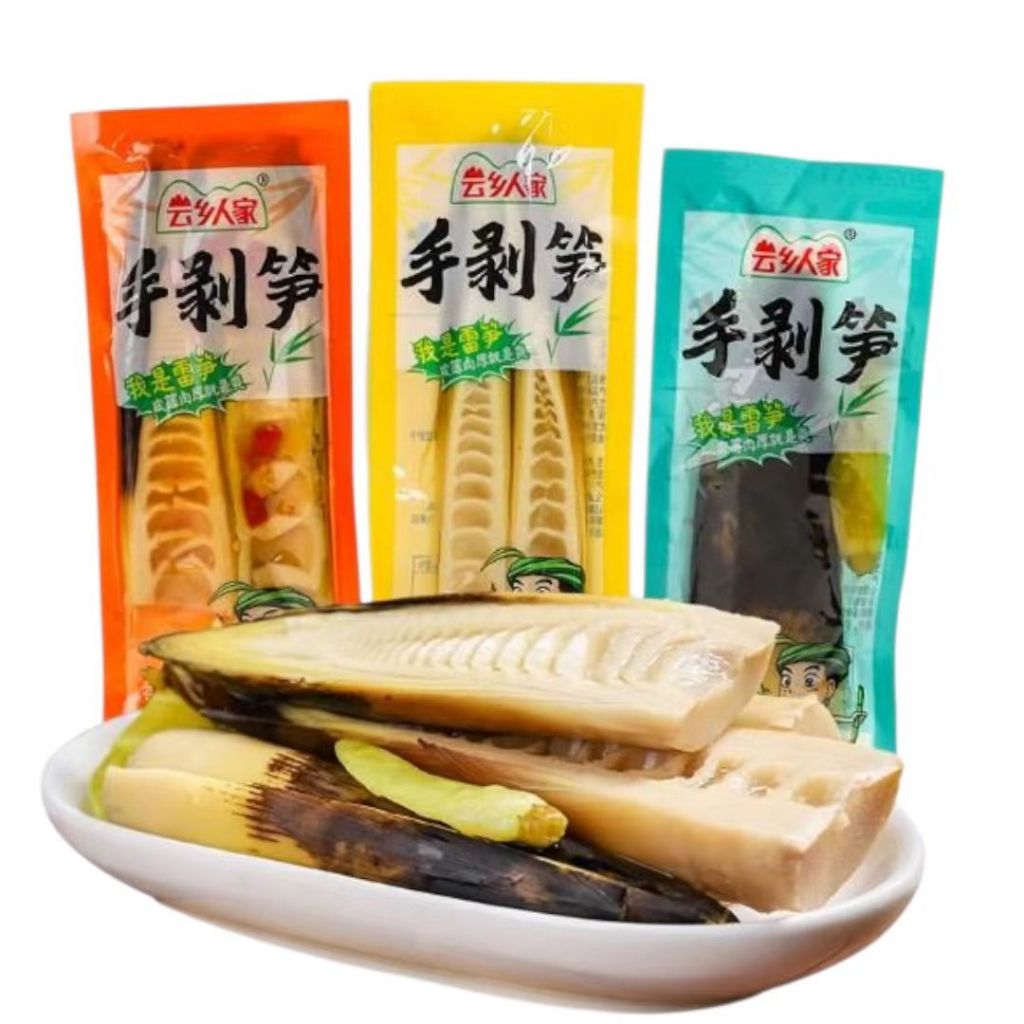 หน่อไม้จีน หน่อไม้ดอง กรอบ หอมพริกดอง ถั่วลิสงพริกดอง หอมพริกจีน ทานง่ายเพียงฉีกซอง