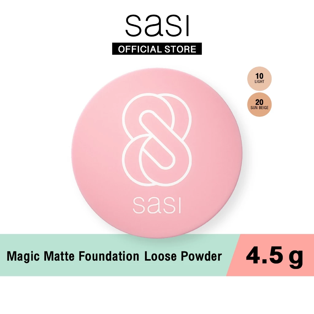 [ใหม่] sasi เมจิก แมท ฟาวน์เดชั่น ลูส พาวเดอร์ Magic Matte Foundation Loose Powder 4.5g