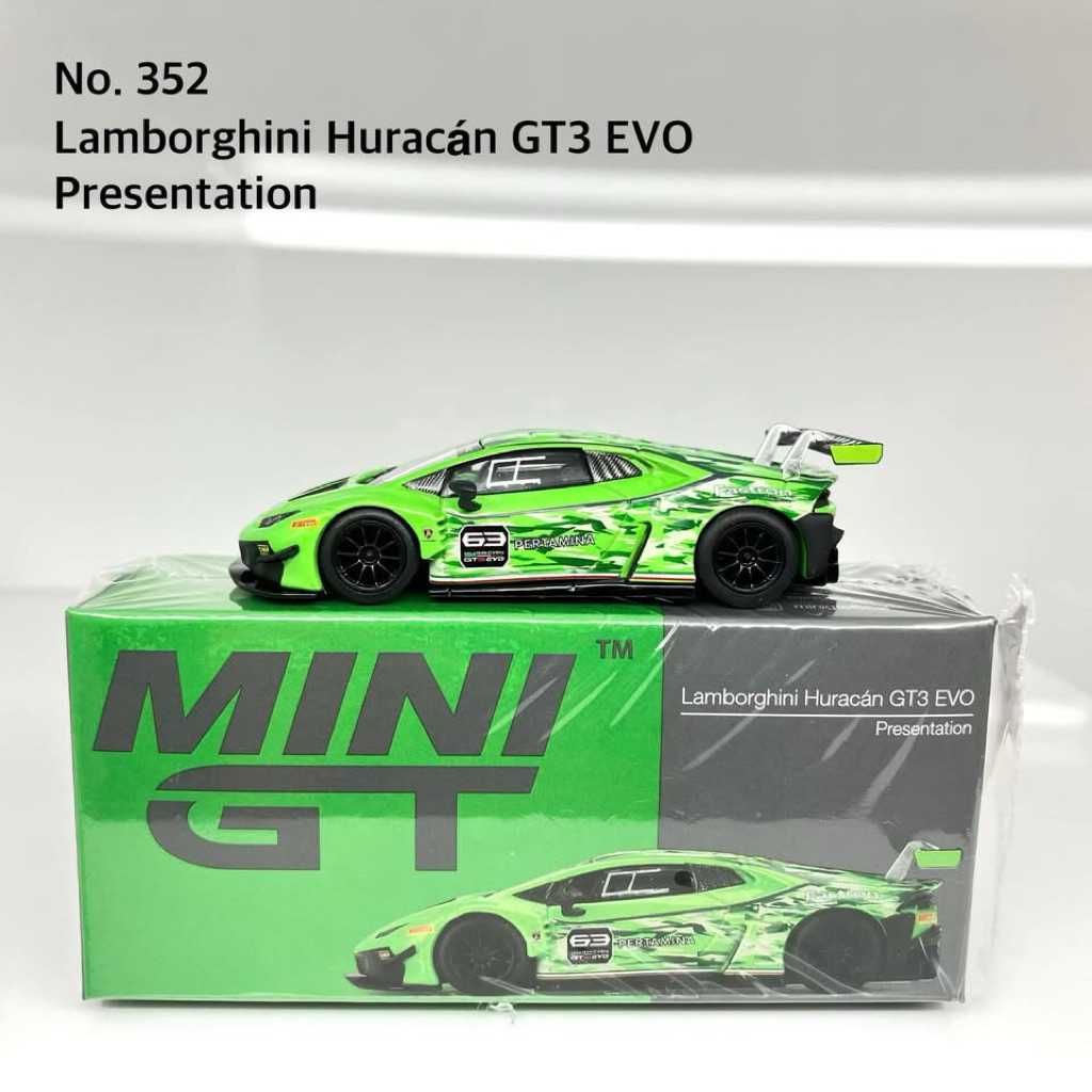 Mini GT No. 352-L Lamborghini Huracán GT3 EVO Presentation