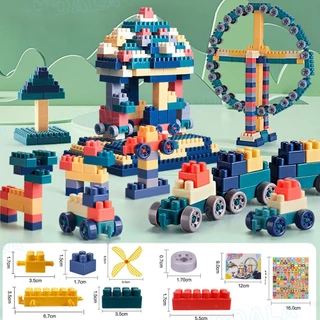 JoyToys บล็อกตัวต่อ 520 ชิ้นพร้อมกล่องแถมสติกเกอร์ตกแต่ง ของเล่นสร้างเสริมพัฒนาการเด็ก ของเล่นสำหรับเด็ก