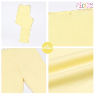 Pliyay by Mussu Kids กางเกงเลกกิ้งเด็ก สีพื้น ทรงใส่สบายไม่รัด ยืดหยุ่นดี (2-7 ปี) (lgpy2)