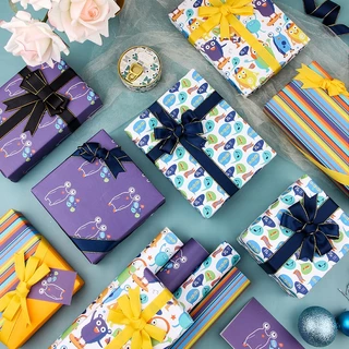 กระดาษห่อของขวัญลายการ์ตูนน่ารัก 50x70cm Cute Cartoon Gift Wrapping Paper