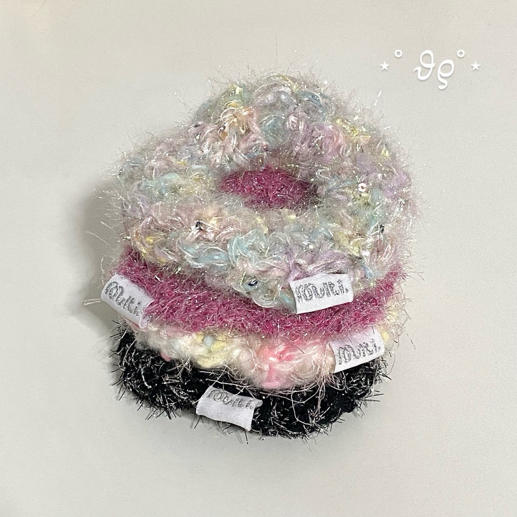 Crochet Scrunchie ยางมัดผม หนังยางมัดผม ยางรัดผม