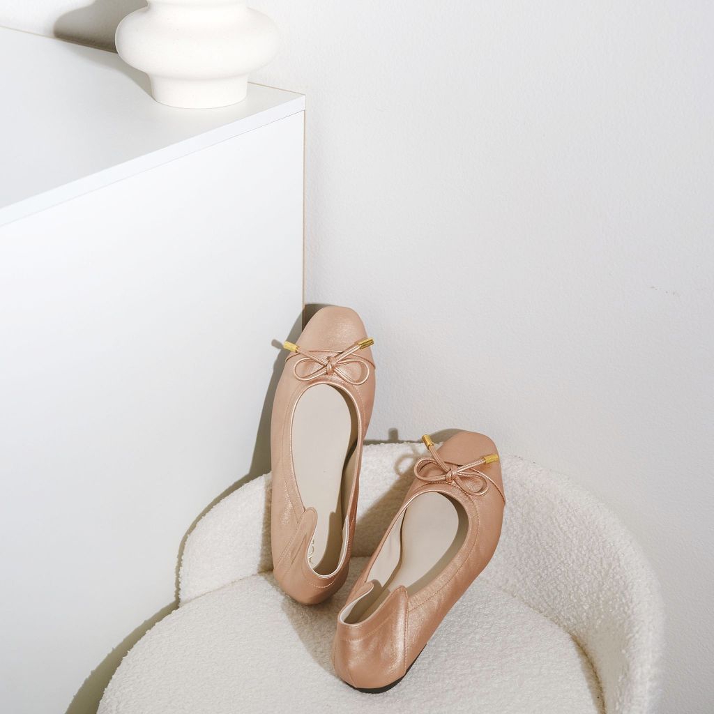 ACELA รองเท้าคัทชูส้นเตี้ย สีใหม่ rose gold นุ่มมม ใส่สบาย