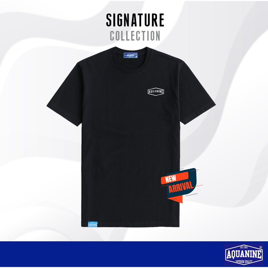 AQUANINEรุ่น SIGNATURE เสื้อยืดผู้ชาย เสื้อยืดผู้หญิง สตรีท มินิมอล ลิขสิทธิ์แท้