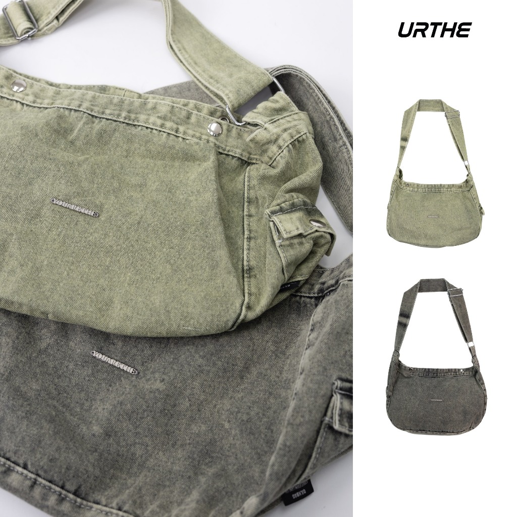 URTHE - กระเป๋า ยีนส์ฟอก รุ่น THE SWAY SHOULDER