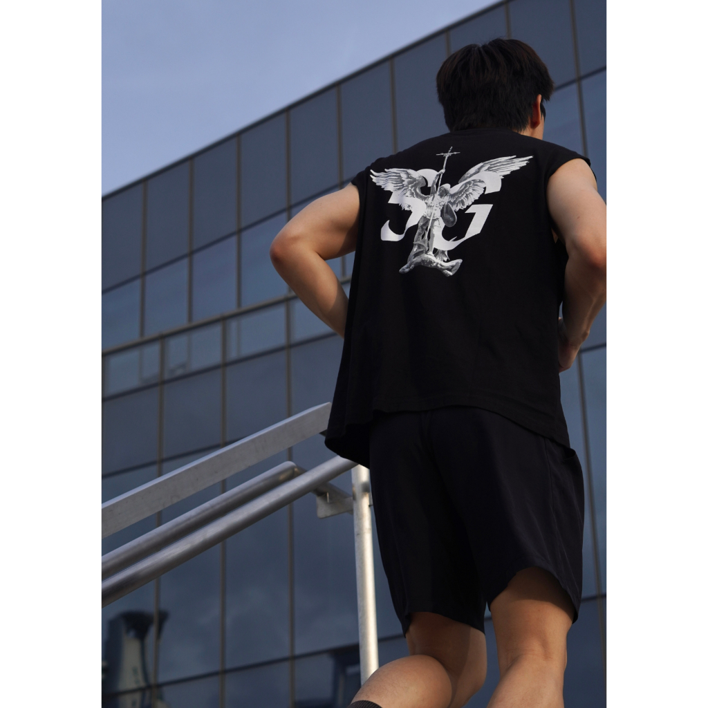 Savage x 365Gain ลาย St. Michael defeating the Devil เสื้อแขนกุด