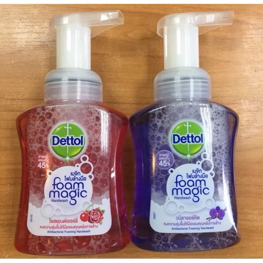 (พร้อมส่ง) เดทตอล เมจิก โฟมล้างมือ โรสแอนด์เชอร์รี่ และ วนิลาออร์คิด(ขวดปั๊ม)