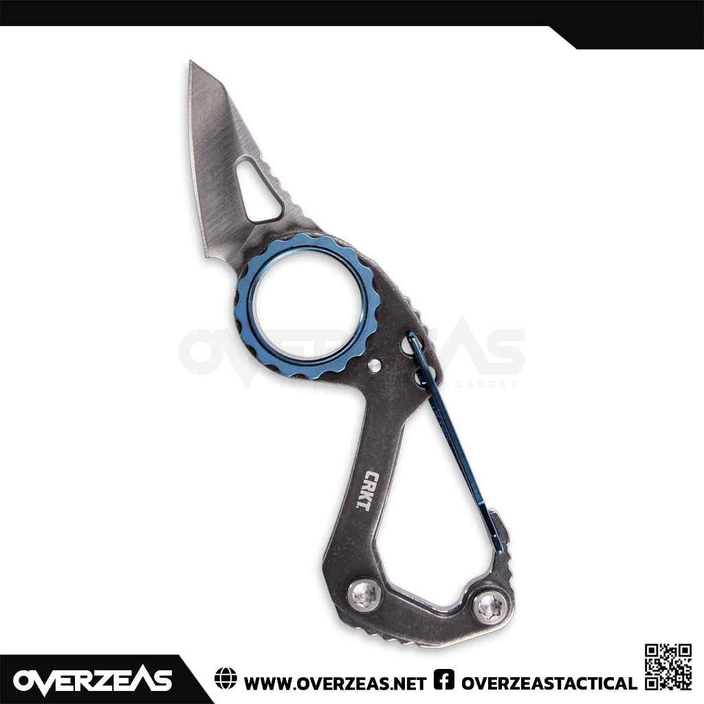 มีดพับ คาราไบเนอร์ CRKT Compano Carabiner Sheepsfoot Slip Joint (8Cr13Mov 1.4" Satin),9083