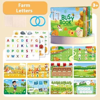 NIKO สมุดสติกเกอร์ไม้ | สมุดยุ่งๆ Busy Book | ของเล่น Montessori | ของขวัญเด็กเล็ก 2-5 ขว