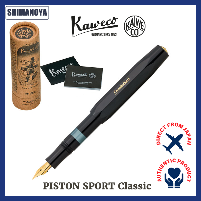 Kaweco PISTON SPORT Classic Fountain Pen - Piston Filler, Compact & Lightweight stationery