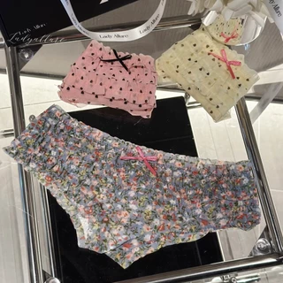 💗Sexy Love💗กางเกงใน panty น่ารัก ระบายอากาศ เย็น ยืดหยุ่นดี ลูกไม้ freesize ลายดอกไม้ ส่งจากไทย