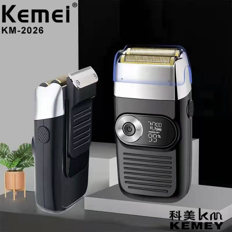 Kemei เครื่องโกนหนวดไฟฟ้าสําหรับผู้ชาย Km-2026