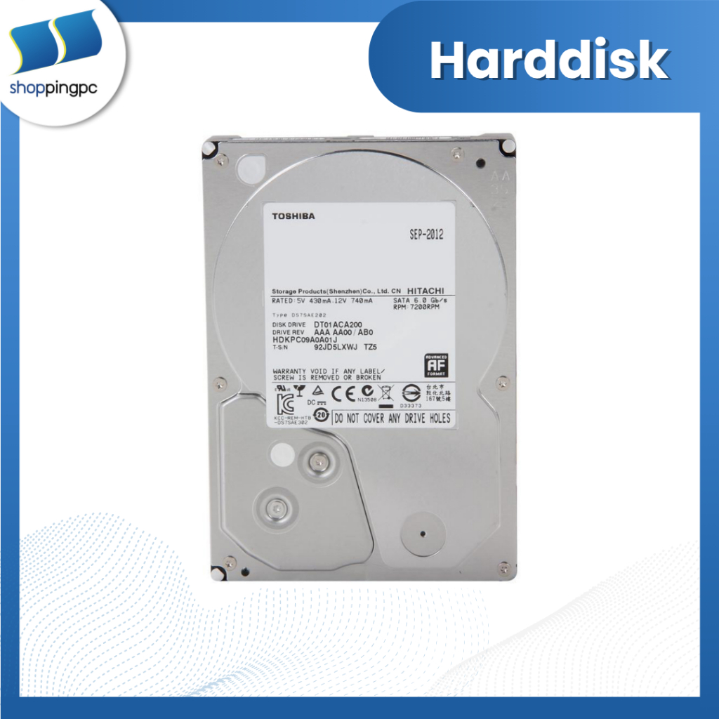 HDD TOSHIBA DT01ACA 7200RPM SATA3 (DT01ACA200)