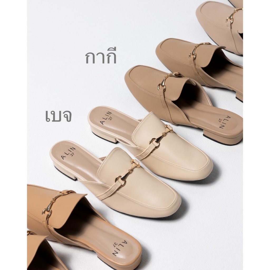 [ แจกคูปองลดในไลฟ์]25twentyfives – ลลิน รองเท้าคัชชูแต่งอะไหล่สีทอง สูง2cm| ส่งตรงจาก ALIN Brand ราคา ถูกที่สุด ดีลบีเคเค แกลเลอรีภาพที่ 8