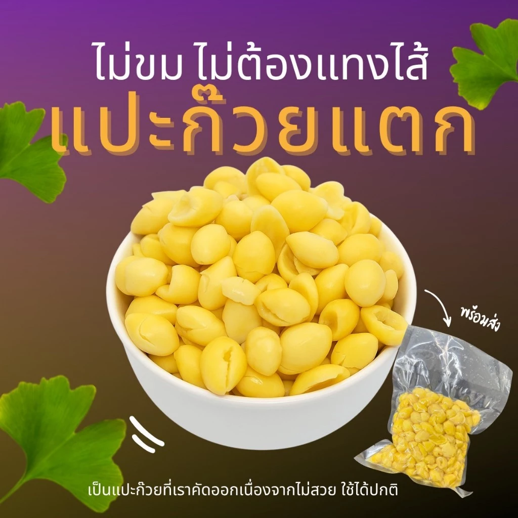 [ของแท้✅️100%] แปะก๊วยเม็ดแตก ไม่ขม ไม่ดำ สำหรับทำขนม ราคาประหยัด เกรดรอง ต้องต้มนานกลิ่นจะแรง 1กิโลกรัม