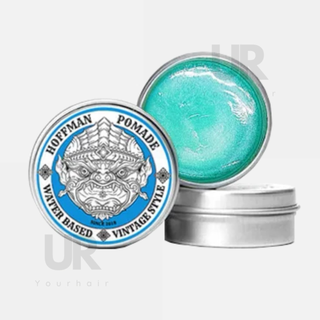 (พร้อมส่ง/ของแท้มีเลขจดแจ้ง) Hoffman Pomade : Water based Blue Color สีฟ้า 100g โพเมดสูตรน้ำ กลิ่น Chana Blue M