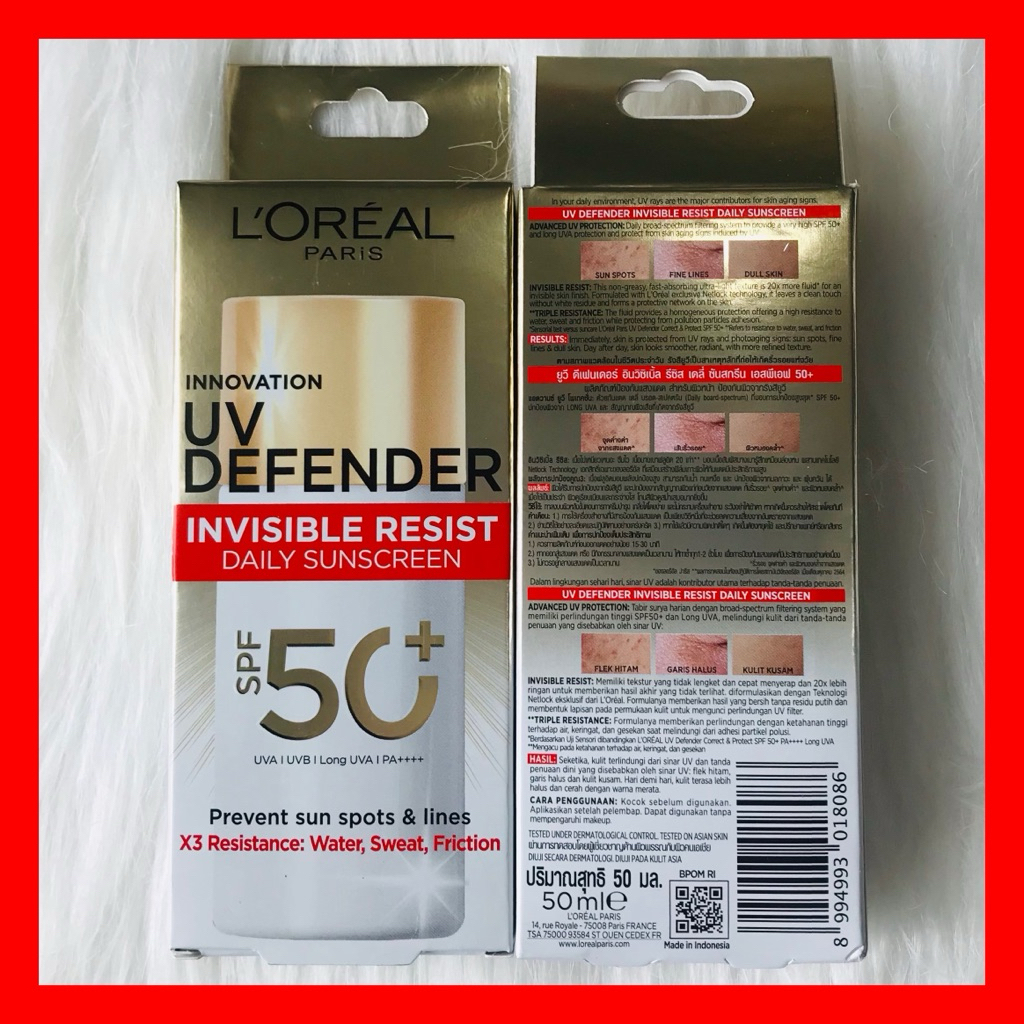 🔥ส่งด่วนได้  ล็อตใหม่สุดๆ‼️แท้ 100%🔥Loreal UV Defender Invisible Fresh Matte Glow up Aquafusion ครีมกันแดดลอรีอัล SPF 50 - รูปที่ 3